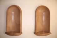 Two Wall Niches in Faux Stone Finish